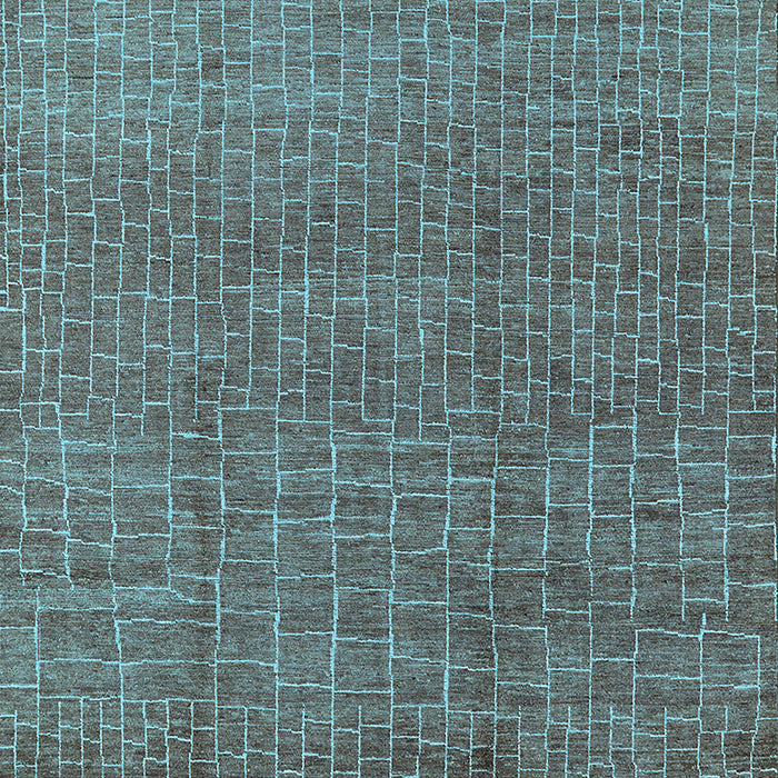 Machine Washable Oriental Light Blue Industrial Rug, wshurb1244lblu