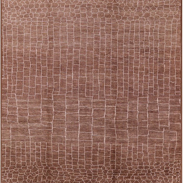 Square Machine Washable Industrial Modern Light Copper Gold Rug, wshurb1244
