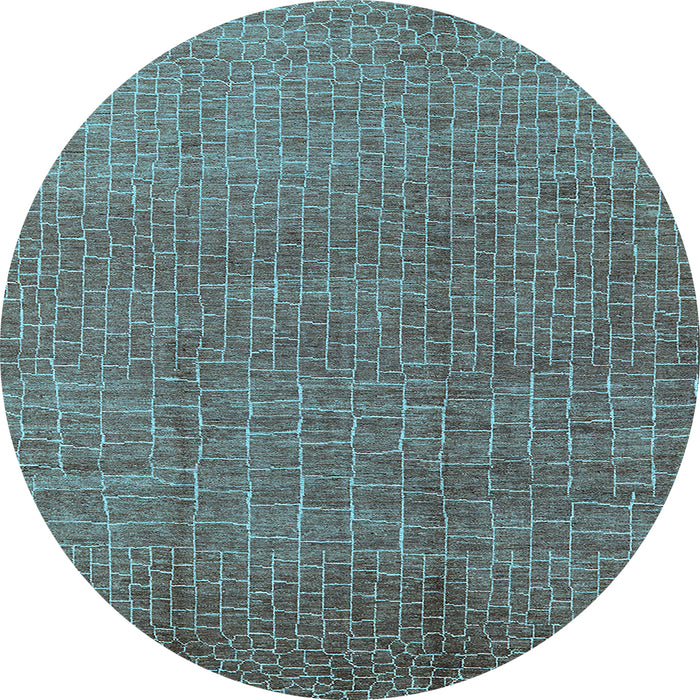 Round Oriental Light Blue Industrial Rug, urb1244lblu