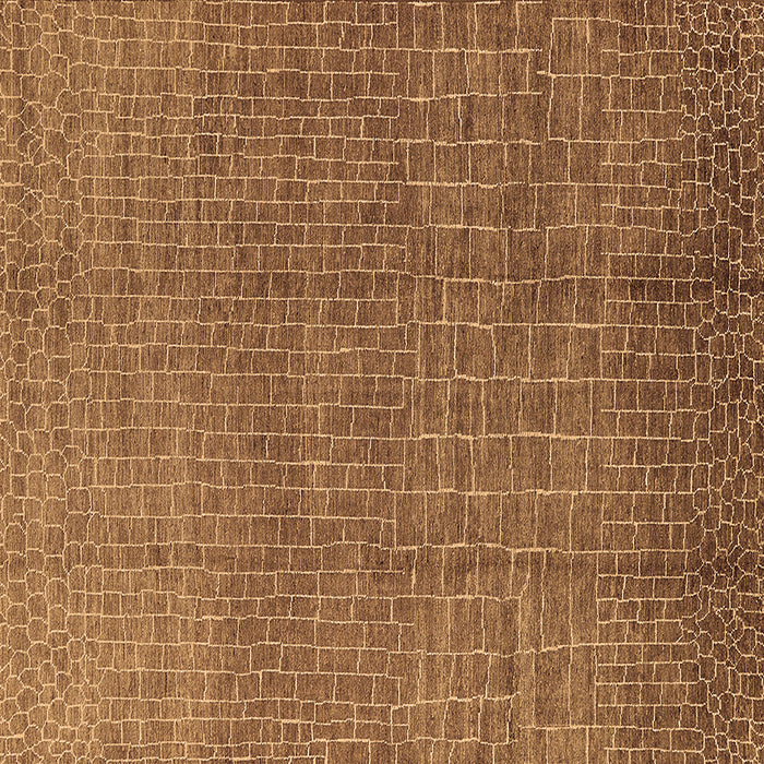 Square Machine Washable Oriental Brown Industrial Rug, wshurb1244brn