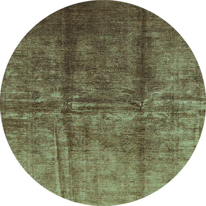 Round Oriental Light Blue Industrial Rug, urb1245lblu