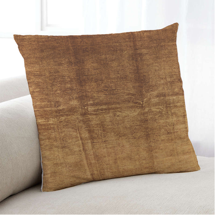 Lifestyle Image of Mid-Century Modern Urban Square Mahogany Brown Throw Pillow, 18 inch by 18 inch, pwurb1245