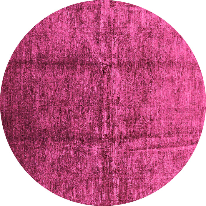 Round Oriental Pink Industrial Rug, urb1245pnk
