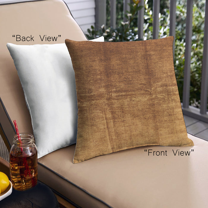 Front View of Mid-Century Modern Urban Square Mahogany Brown Throw Pillow, 18 inch by 18 inch, pwurb1245