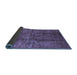 Sideview of Oriental Blue Industrial Rug, urb1245blu