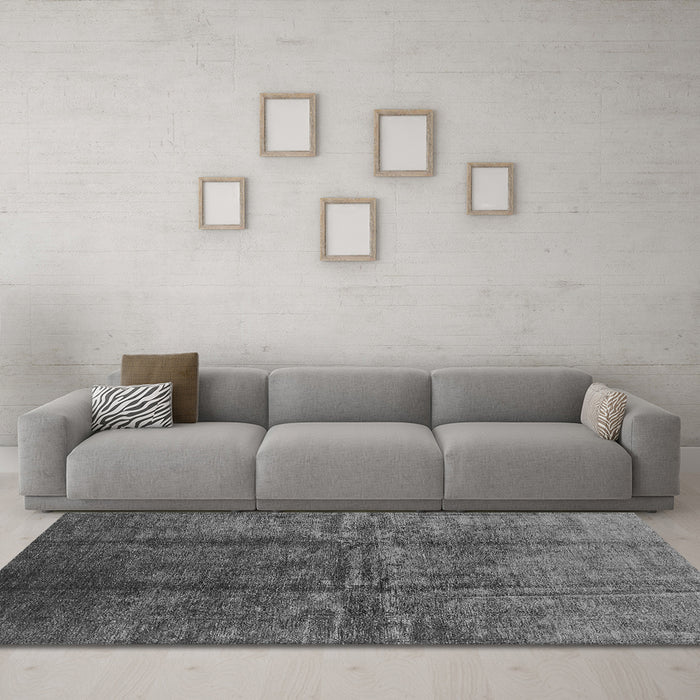 Machine Washable Oriental Gray Industrial Rug in a Living Room,, wshurb1245gry