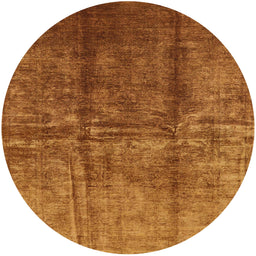 Round Machine Washable Industrial Modern Mahogany Brown Rug, wshurb1245