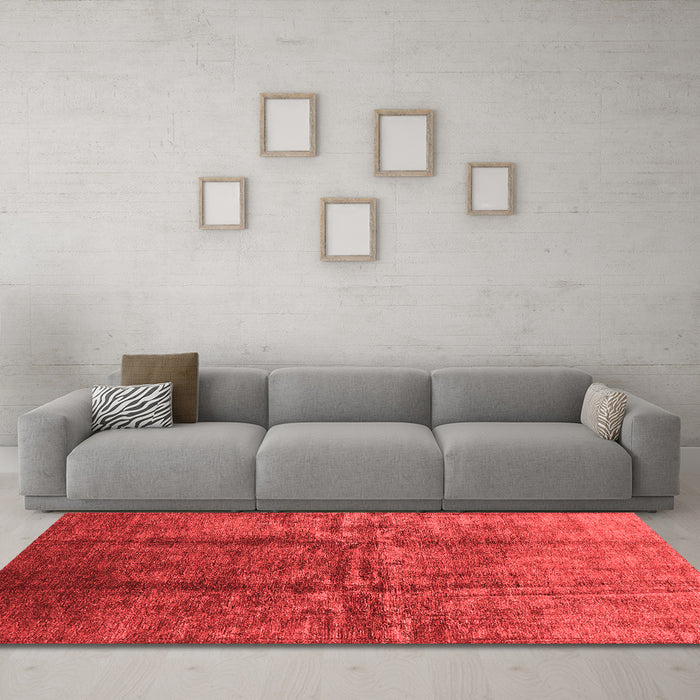 Industrial Red Washable Rugs