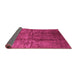 Sideview of Oriental Pink Industrial Rug, urb1245pnk