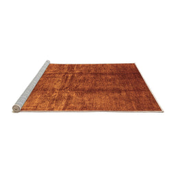 Sideview of Machine Washable Oriental Orange Industrial Area Rugs, wshurb1245org