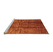 Sideview of Machine Washable Oriental Orange Industrial Area Rugs, wshurb1245org