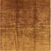 Square Mid-Century Modern Mahogany Brown Oriental Rug, urb1245