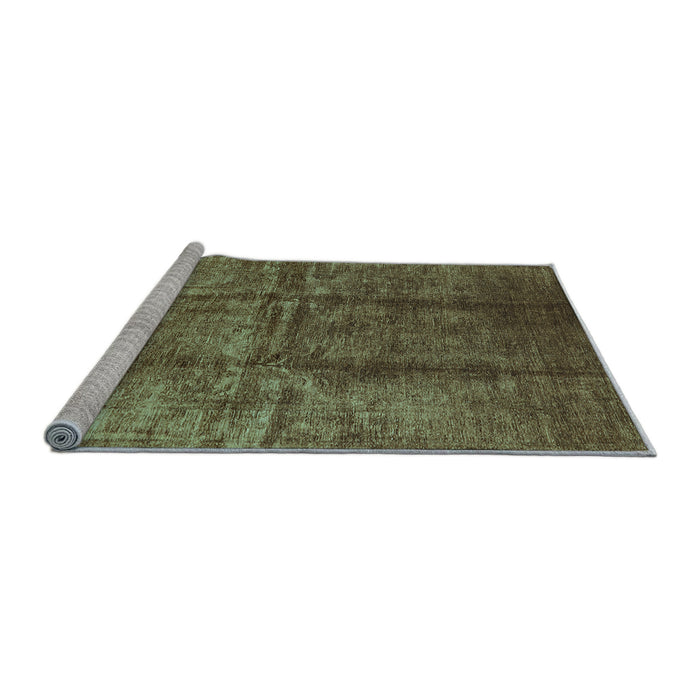Sideview of Machine Washable Oriental Light Blue Industrial Rug, wshurb1245lblu