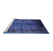 Sideview of Machine Washable Industrial Modern Dark Slate Blue Purple Rug, wshurb1246