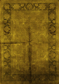 Oriental Yellow Industrial Rug, urb1246yw