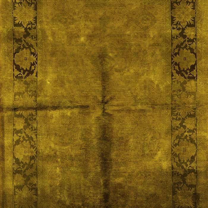 Oriental Yellow Industrial Rug, urb1246yw