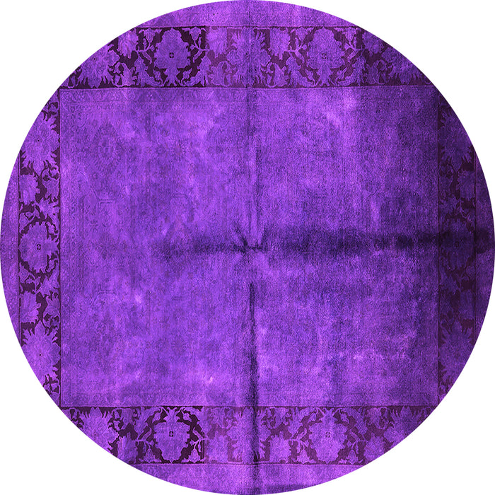 Round Oriental Pink Industrial Rug, urb1246pnk