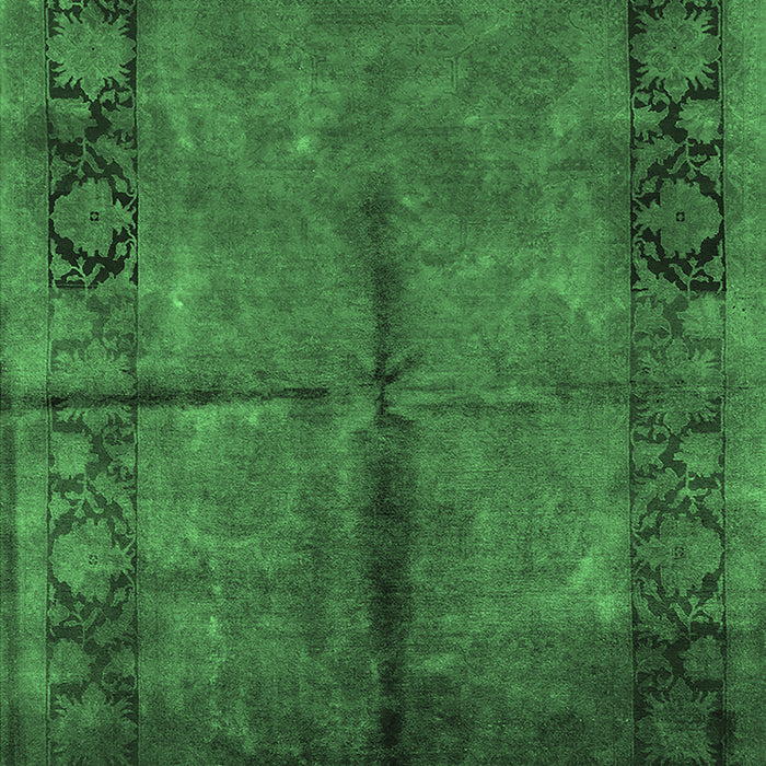 Machine Washable Oriental Emerald Green Industrial Area Rugs, wshurb1246emgrn