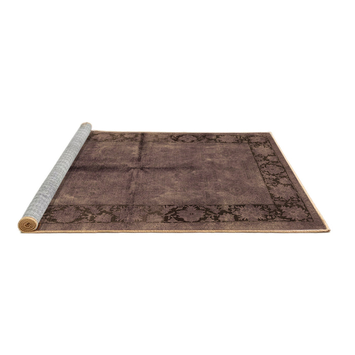 Sideview of Machine Washable Oriental Brown Industrial Rug, wshurb1246brn