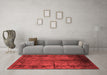 Industrial Red Washable Rugs