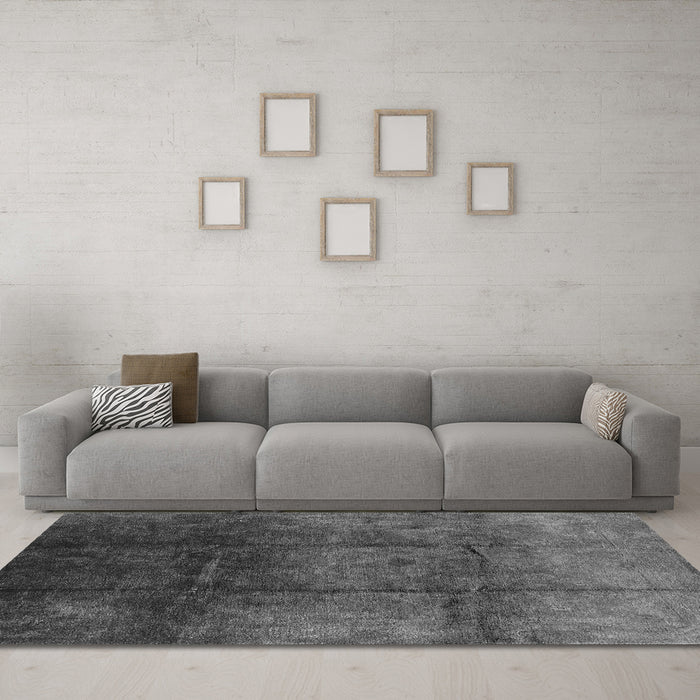 Machine Washable Oriental Gray Industrial Rug in a Living Room,, wshurb1247gry