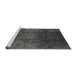 Sideview of Machine Washable Oriental Gray Industrial Rug, wshurb1247gry