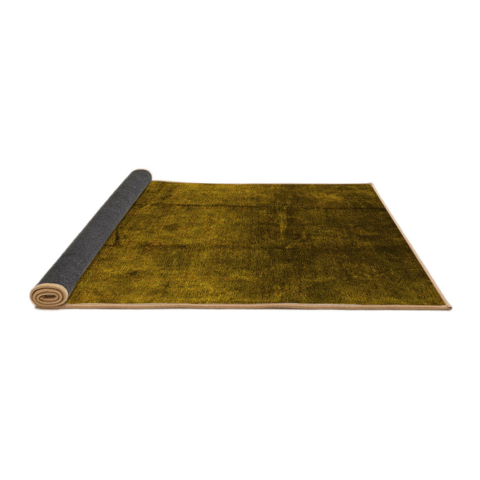 Sideview of Oriental Yellow Industrial Rug, urb1247yw
