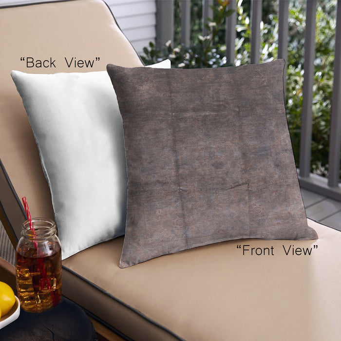 Front View of Mid-Century Modern Urban Square Mauve Taupe Purple Throw Pillow, 18 inch by 18 inch, pwurb1247