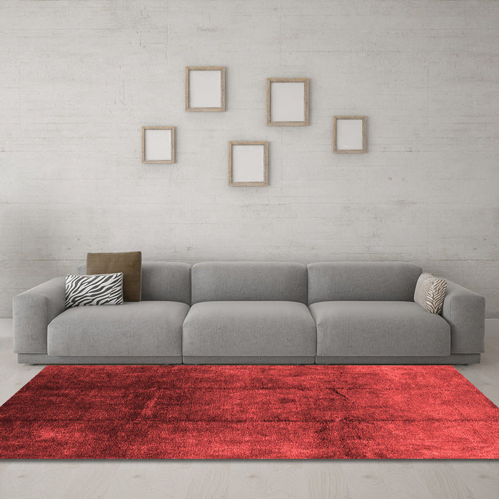 Industrial Red Washable Rugs