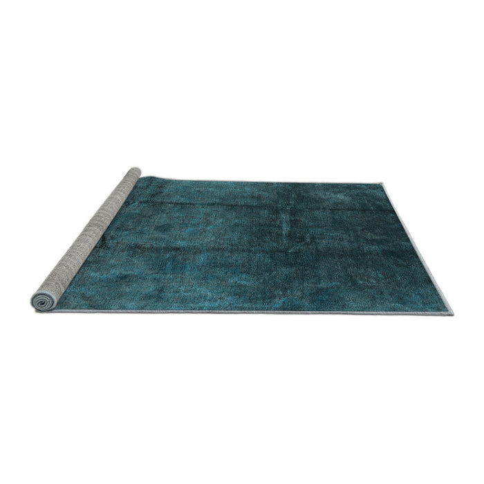 Sideview of Machine Washable Oriental Light Blue Industrial Rug, wshurb1247lblu