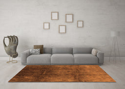Machine Washable Oriental Orange Industrial Area Rugs in a Living Room, wshurb1247org