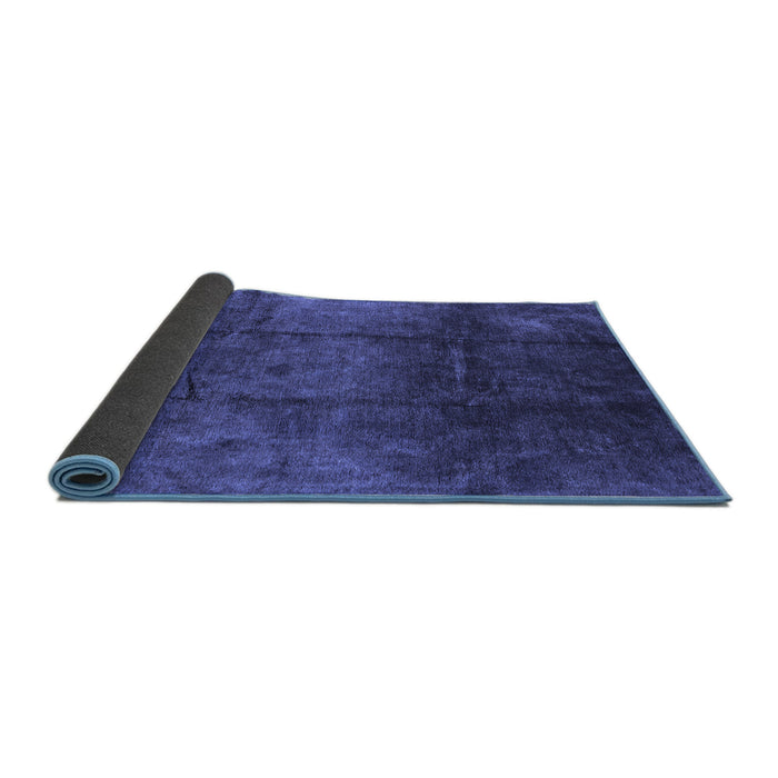 Sideview of Oriental Blue Industrial Rug, urb1247blu