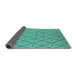 Sideview of Solid Turquoise Modern Rug, urb1248turq