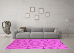 Machine Washable Solid Pink Modern Rug in a Living Room, wshurb1248pnk