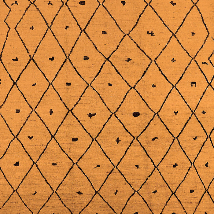 Square Machine Washable Solid Orange Modern Area Rugs, wshurb1248org