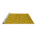 Sideview of Machine Washable Solid Yellow Modern Rug, wshurb1248yw