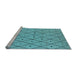 Sideview of Machine Washable Solid Light Blue Modern Rug, wshurb1248lblu