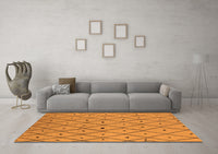 Machine Washable Solid Orange Modern Rug, wshurb1248org