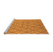 Sideview of Machine Washable Solid Orange Modern Area Rugs, wshurb1248org