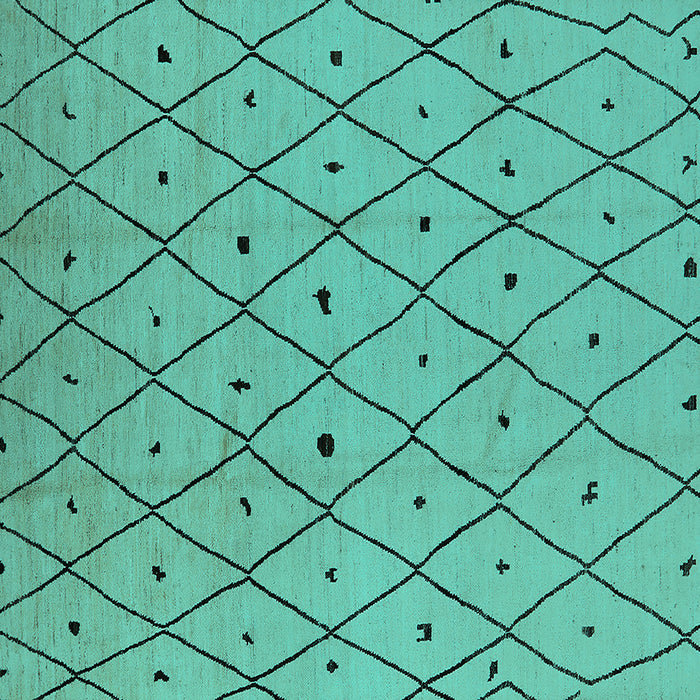 Square Machine Washable Solid Turquoise Modern Area Rugs, wshurb1248turq