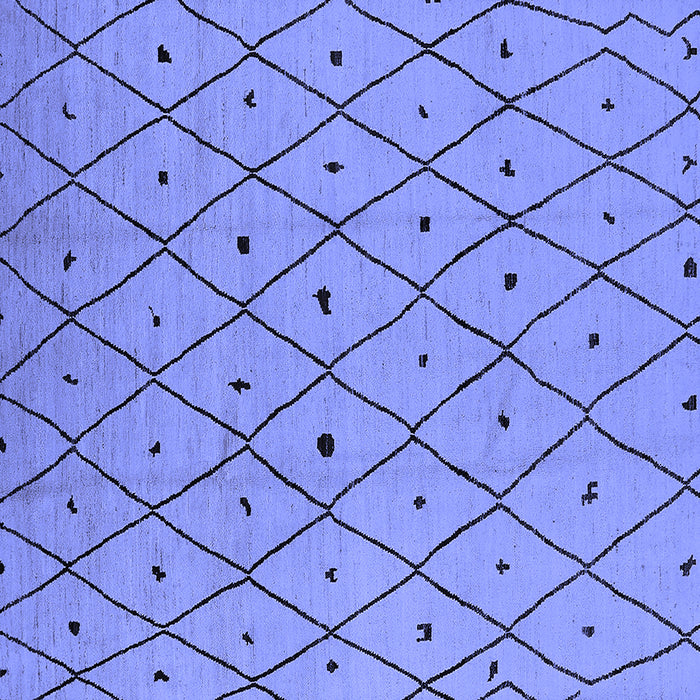 Square Machine Washable Solid Blue Modern Rug, wshurb1248blu