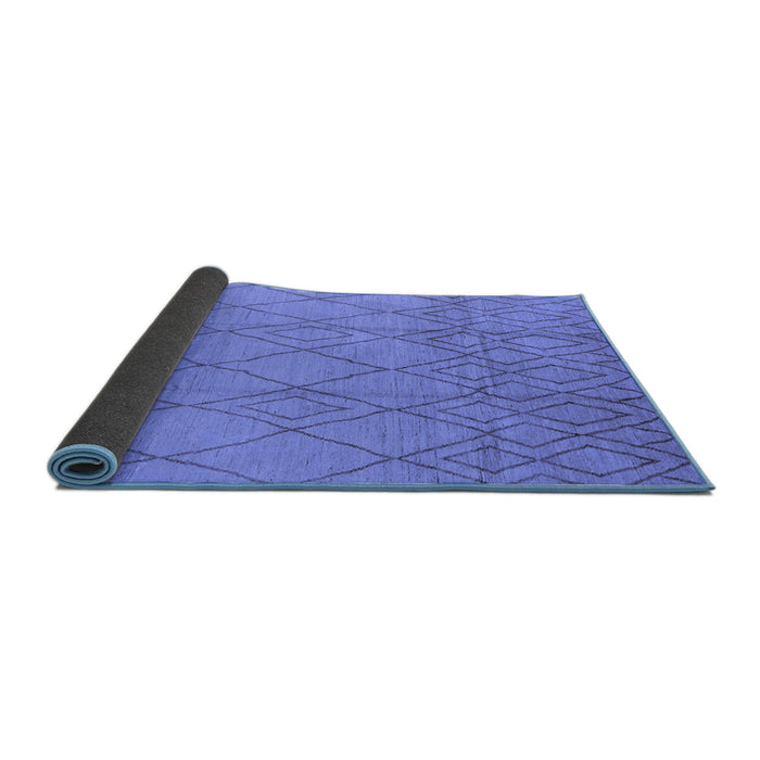 Sideview of Solid Blue Modern Rug, urb1249blu