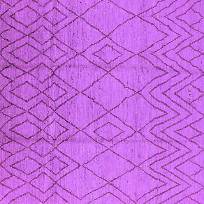 Square Machine Washable Solid Purple Modern Area Rugs, wshurb1249pur