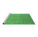 Sideview of Machine Washable Solid Emerald Green Modern Area Rugs, wshurb1249emgrn