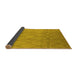 Sideview of Solid Yellow Modern Rug, urb1249yw