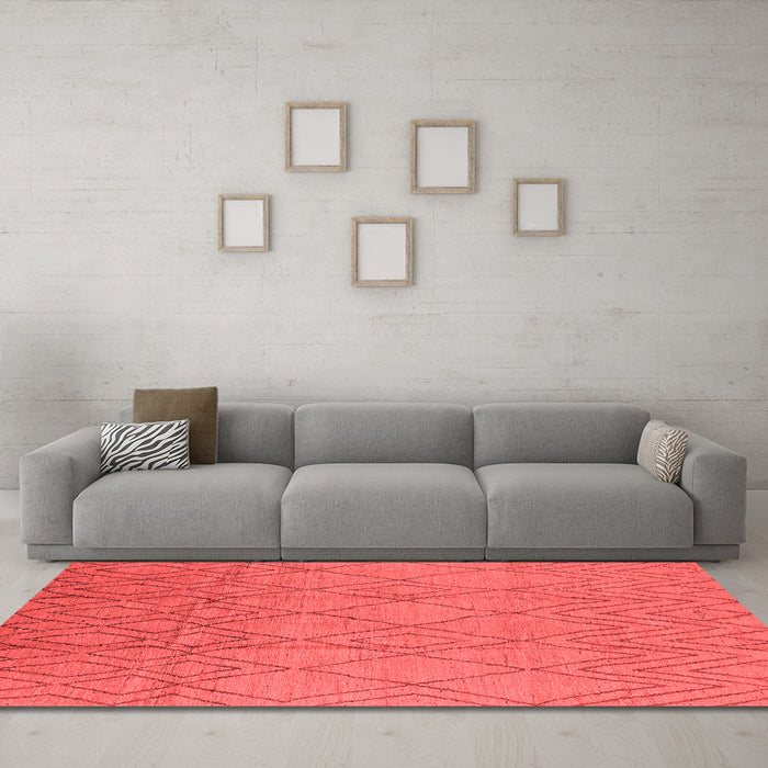 Modern Red Washable Rugs