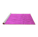 Sideview of Machine Washable Solid Pink Modern Rug, wshurb1249pnk