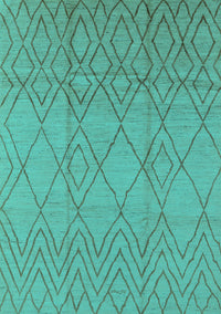 Solid Turquoise Modern Rug, urb1249turq