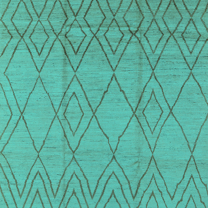 Solid Turquoise Modern Rug, urb1249turq