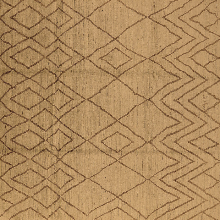 Square Solid Brown Modern Rug, urb1249brn